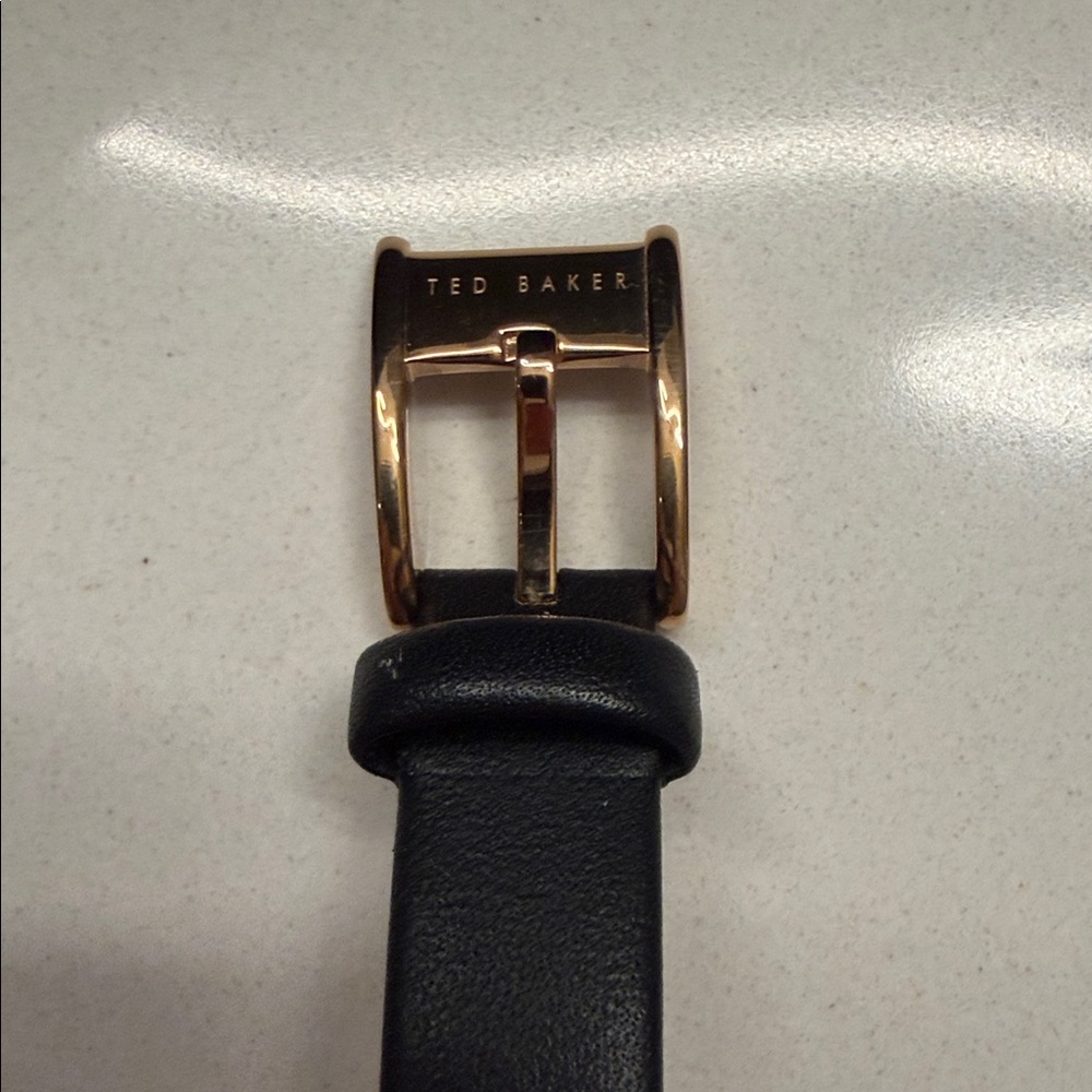 Ted Baker Black Strap Watch with Floral Design - Picture 4 of 9